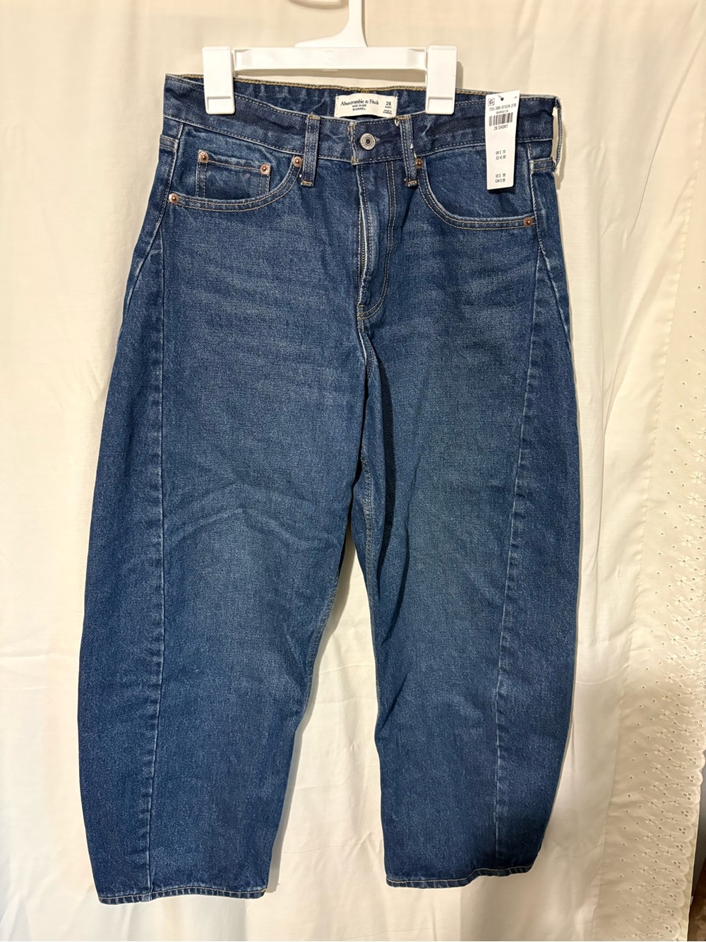 Abercrombie & Fitch Women's Blue Wide-Leg Jeans